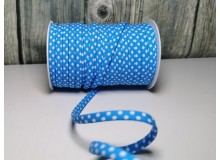 Spaghetti Band Kordel 7mm Polka Dots Pünkchten türkis